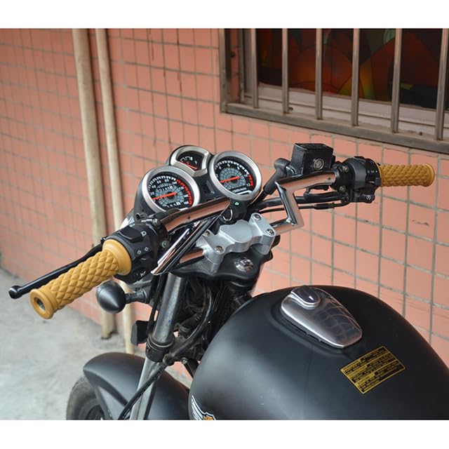 DOYOUCOTO Handle Grip, Motorcycle, Rubber Grip, Rubber, Universal Use, Left and Right Set of