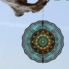 1pc 2D Mandala Wind Chime, Colorful Metal Garden Aesthetic Hanging Decor, No Battery Required, Outdoor Christmas and New Year Gift