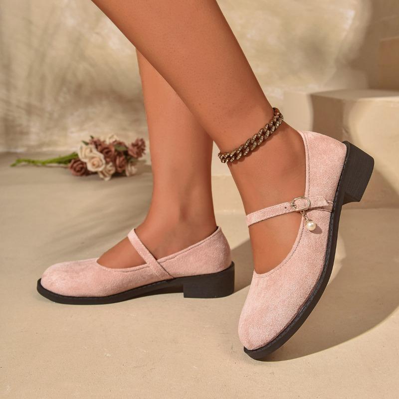 Mode 2025 Neue Damenschuhe Flache Damen High Heels Mode Schnallenriemen Büro und Karriere Marke Übergröße Bestseller High Heels