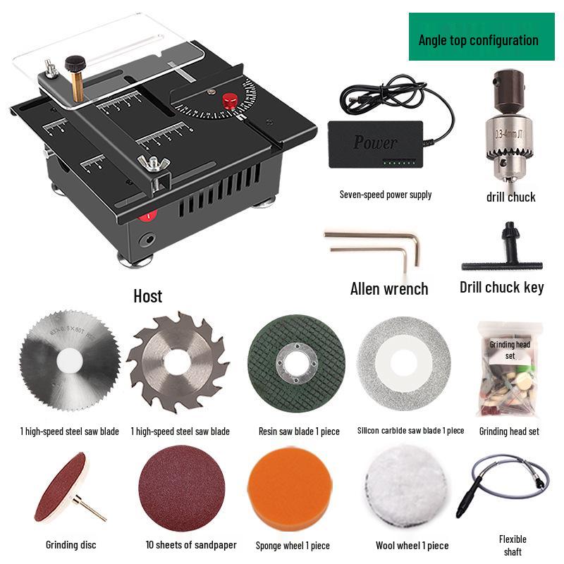 Kompakte Tischkreissäge: Präzisions-Mini-Elektrosäge für Heimwerker, Holzbearbeitung, Acryl-, PVC-Zuschnitt