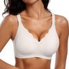 Seamless Wave-Textured Bra Daily Wear - Wireless Wire-Free Full Coverage Comfort In Nylon Cotton