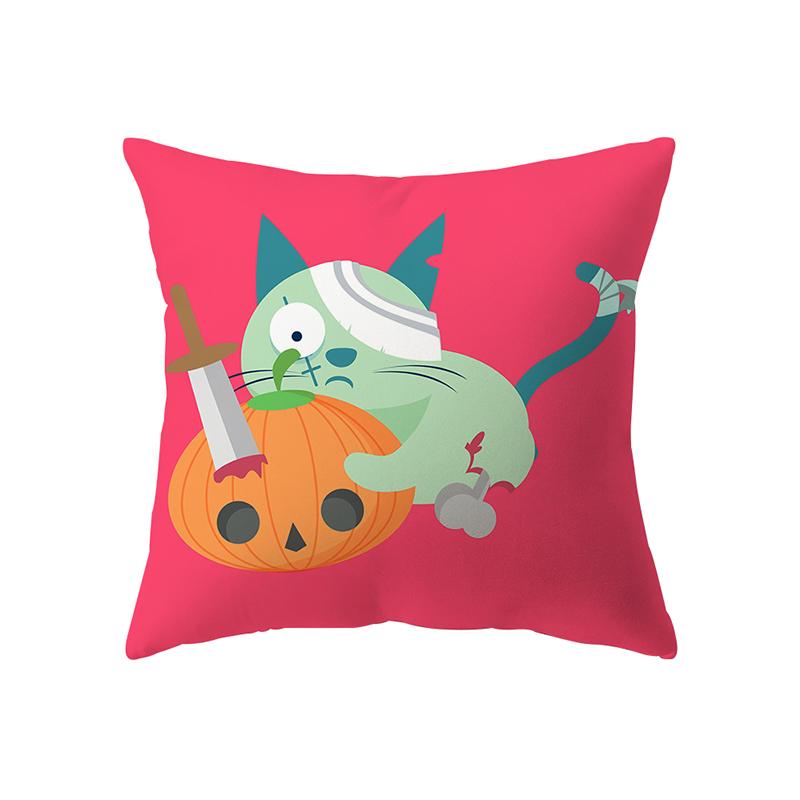 Pumpkin Halloween Theme Pillow Cover Sofa Cushion  Holiday Gift Party Decoration Home Decor