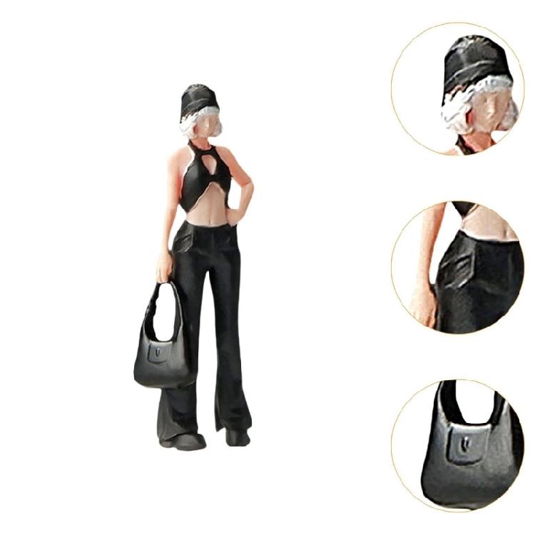 Simulation 1/64 Scale Miniature Figure Doll Resin Figurine with Fine Detail For Hobbyists And Scene Setting Accessories