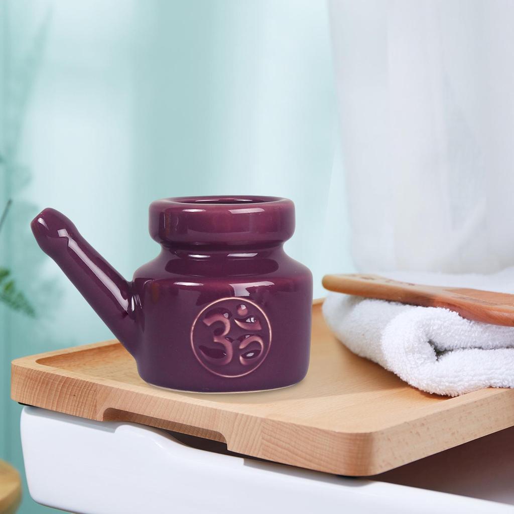 Ceramic Neti Pot Leakproof Sinus Rinse Pot Durable for Nasal Cleansing 350ml 