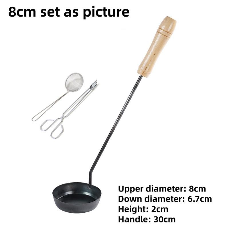 handmade iron Non stick round fry frying basket mold Turner Ladle Wok Spatula Spoon Kitchen Tools Cooking Cookware tongs clip
