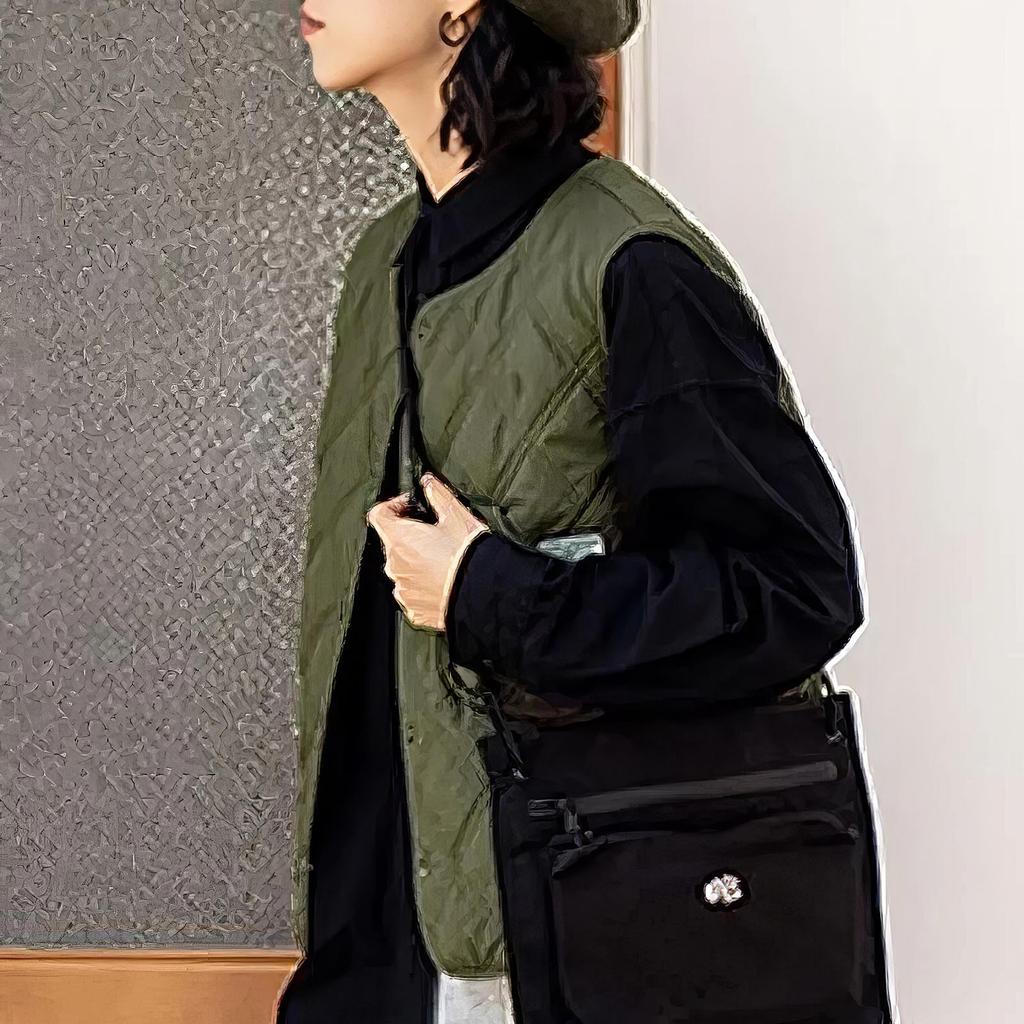 Chaleco Acolchado a Cuadros Diamante de Moda para Mujer Chaqueta Acolchada de Algodón