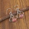 Natural Black Rhodonite  925 Sterling Silver Handcrafted Jewelry Designer Earrings 1.50" For Her EE-2-33