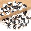 10Pcs/Lot Tai Chi Pattern Charms Alloy Enamel Pendants Double Hole Charms For Jewelry Making DIY Necklace Bracelet Accessories