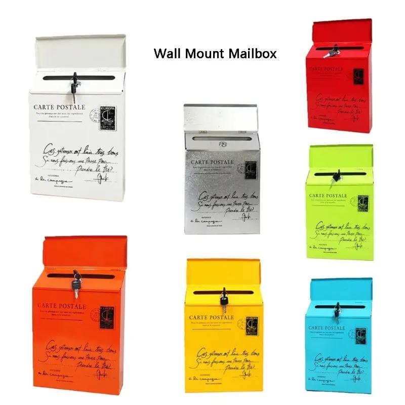 NEW 2025 Vintage Wall Mount Mailbox Mail Retro Postal Letter Newspaper Box Waterproof Mailboxes Garden Decoration Versieringen Voor Feest