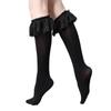 Jk Woman Socks Lace Cute Black White Velvet Lolita Long Socks Sexy Knee High Socks Kawaii Cosplay Anime Ruffle Nylon Stockings