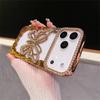 Luxusní TPU Pokovený Diamantový Motýlí Kryt na Telefon Pro iPhone 17 16 15 14 13 12 11 Pro Max Plus Nárazuvzdorný Vyřezávaný Tvrdý Kryt