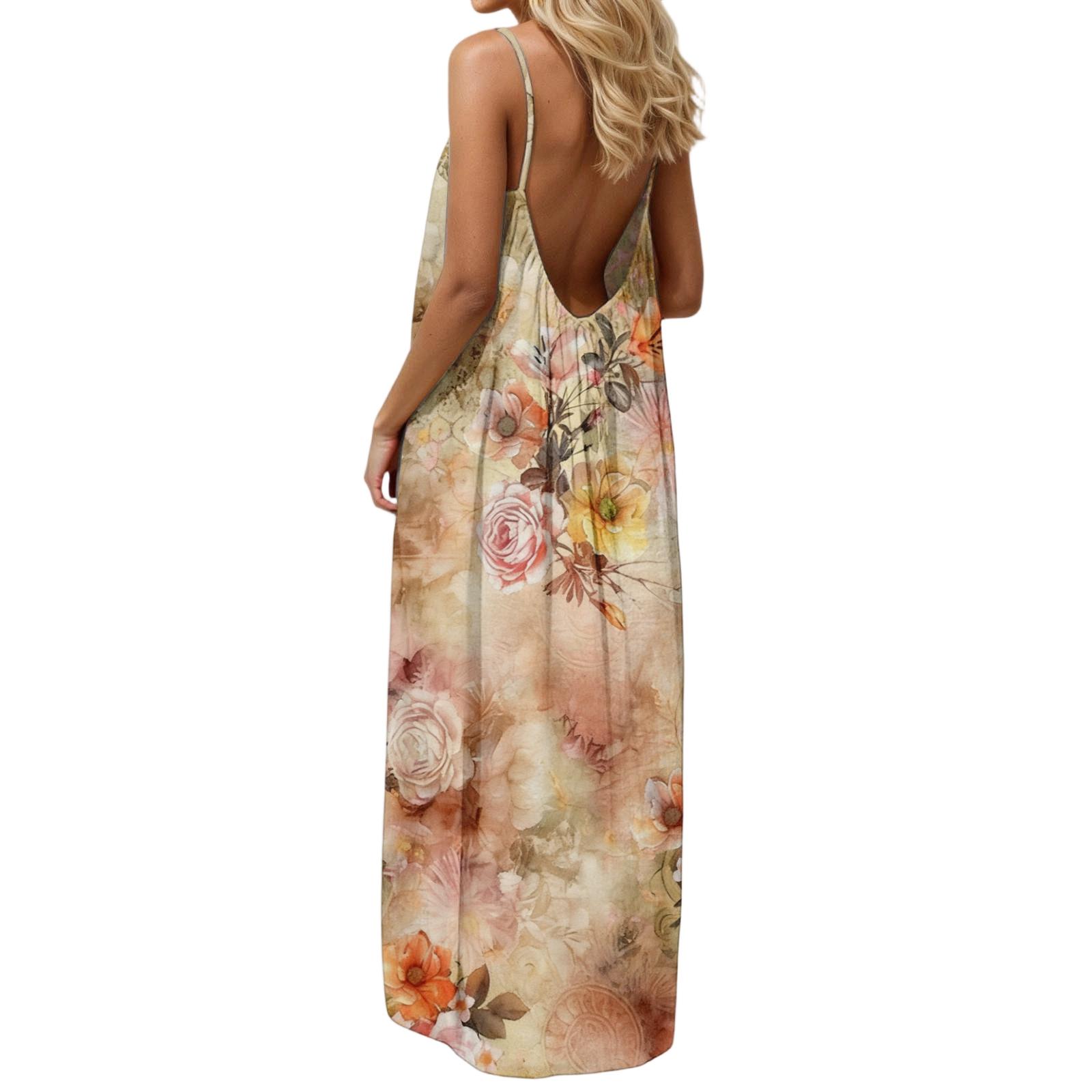 Women s Casual, Fashionable And Retro Printed Dress XL