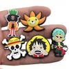 One Piece Cartoon Character Crocs Shoe Charms - Soft Rubber Decorative Accessories