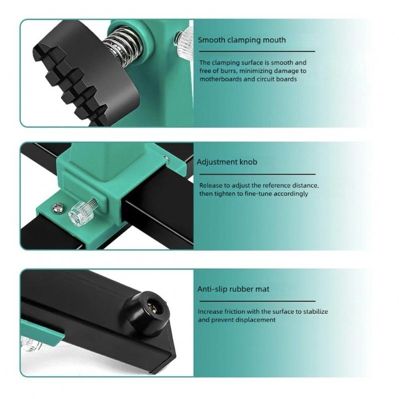 Multifunctional Welding Jig Tool Adjustable Fixing Fixture With Cable Clamp Slip Resistant Base For Electronics Assembly