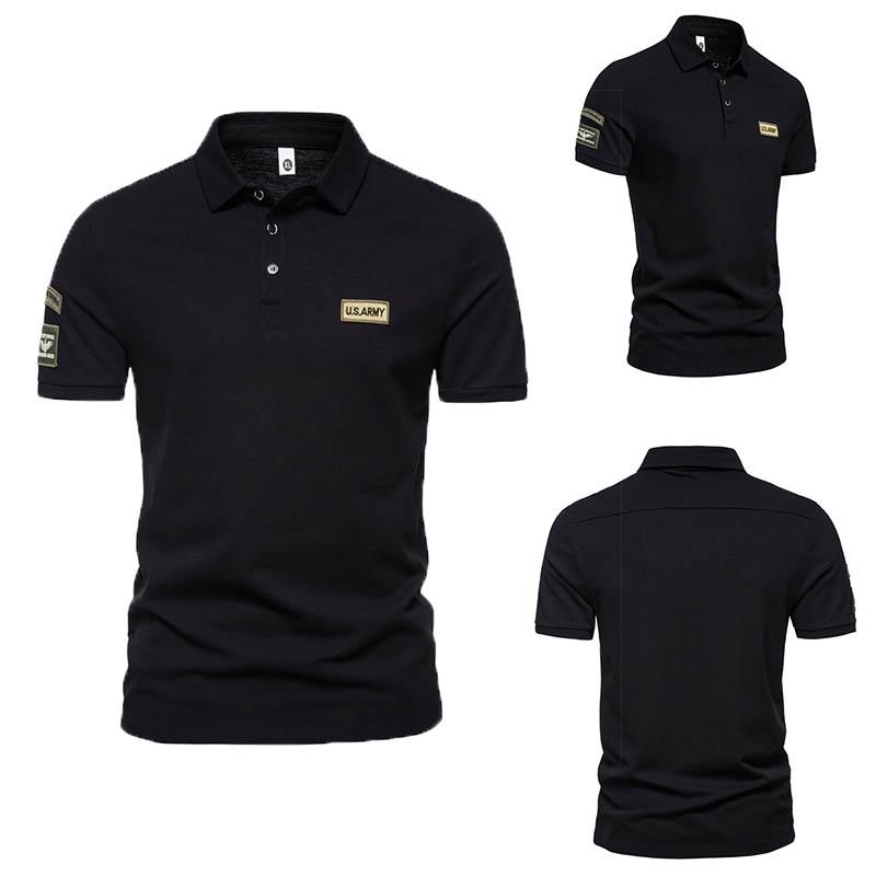 Summer Men's Short-sleeved High-quality Lapel Trendy POLOT Shirt Fashion Embroidered Business Casual Sports Tops Yasheng