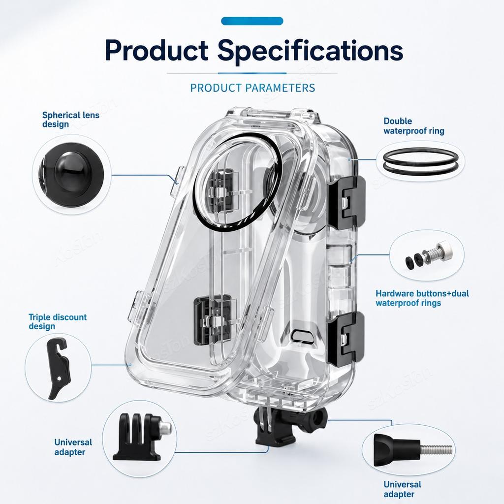 61M Invisible Dive Case for Insta161 X6 Waterproof Housing Cover Underwater Diving Shell for Insta 161 X6 Camera Accessories