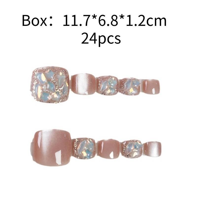 

Накладные ногти Женские накладки на пальцы ног Красота Съемные Прочные Модные Продвинутые