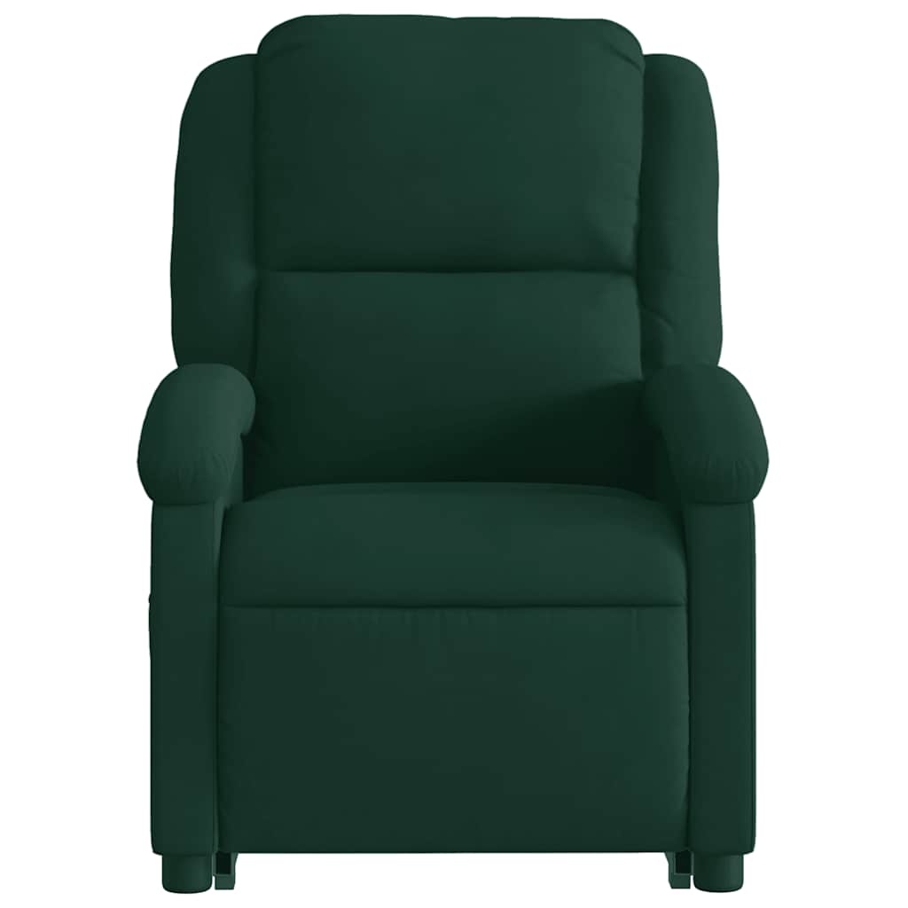 Electric Recliner Chair with Rising Function Dark Green Velvet