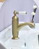 Brush Gold Basin Faucet Chrome Hot and Cold Mixers Antique Wash Basin Faucet Taps Ceramic handle Black Basin Faucets