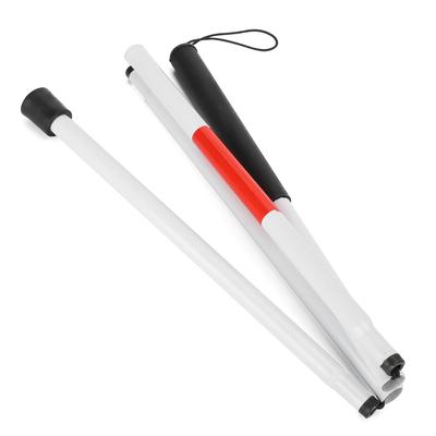 Bärbar hopfällbar Blind Walking Stick Aluminiumlegering Reflekterande Blind Äldre Guide Käpp