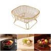 Spacious 24cm Wide Snacks and Fruit Serving Bowl for Coffee Table Solid Iron and PET Materials Fruit Display Plate