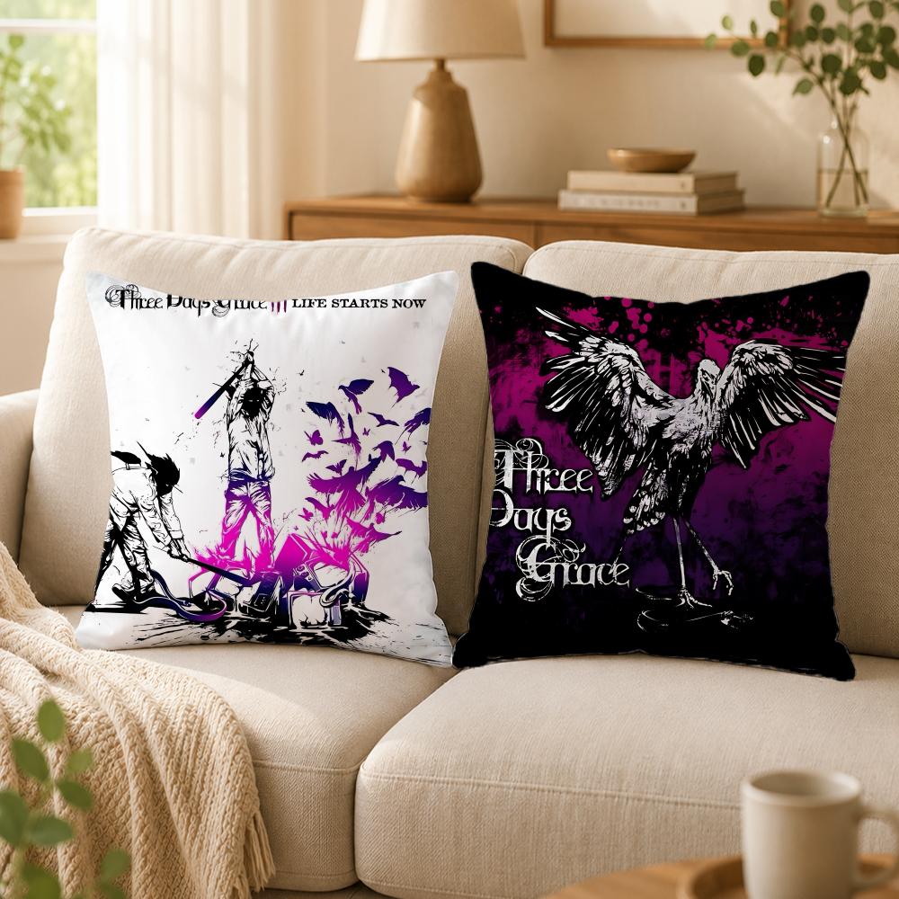 Band T-Three Days GraceS Cushion Cover Double-Sided Printed Pillow Cover Hypoallergenic Dust-Mite Proof