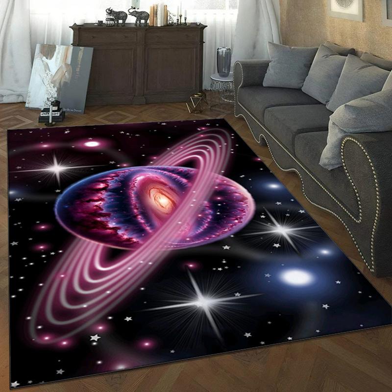 

Galaxy Spiral Starry Night Rug - Cosmic Space Design, Futuristic Living Room Carpet Anti slip carpet can be machine washed 50cm x 80cm