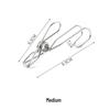 Stainless Steel Hanging Clips with Hooks for Windproof Clothes Drying and Bathroom Organization