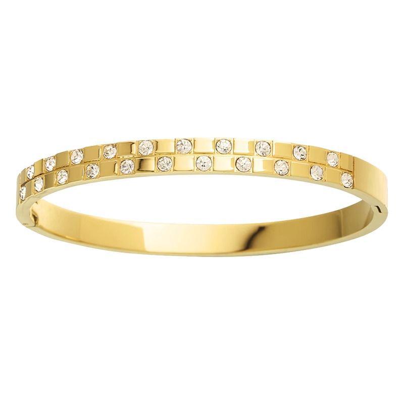 18K Gold-Plated Titanium Steel Bracelet: European & American Style, Fashionable & Versatile