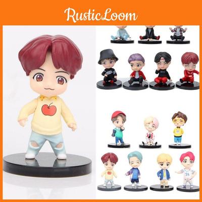 Adorable 7piece Bts Tinytan Set Of Mini Figures Featuring Dynamite Bangtan Boys For Gift And Display