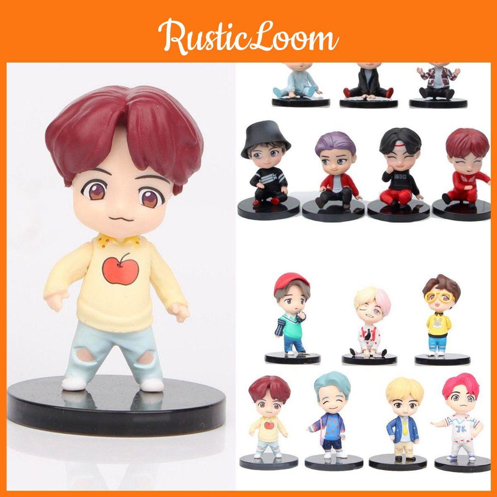 Adorable 7piece Bts Tinytan Set Of Mini Figures Featuring Dynamite Bangtan Boys For Gift And Display