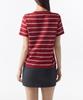MUSINSA STANDARD WOMAN Women'S Multi-Stripe Crew Neck T-Shirt 1 [Red]