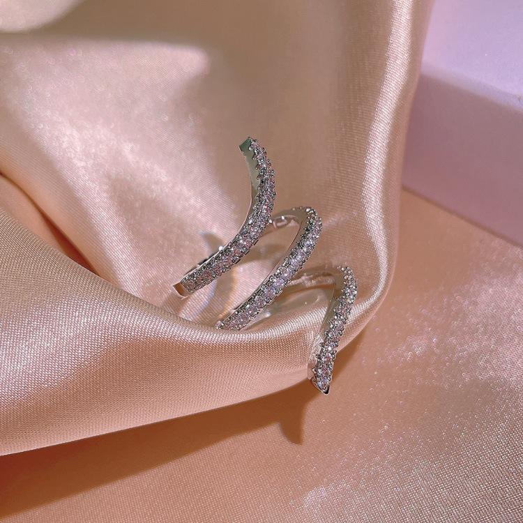 Accessories Geometric Winding Zircon Ring Personalized Simple Ring Jewelry