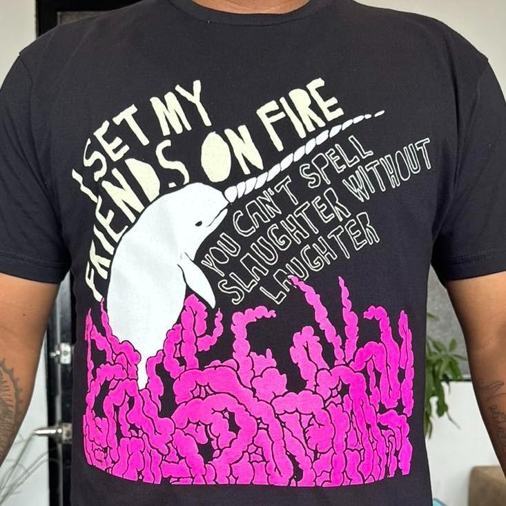 I Set My Friends on Fire Album Tricou Negru din Bumbac Cadou Fan KK Tricou Unisex