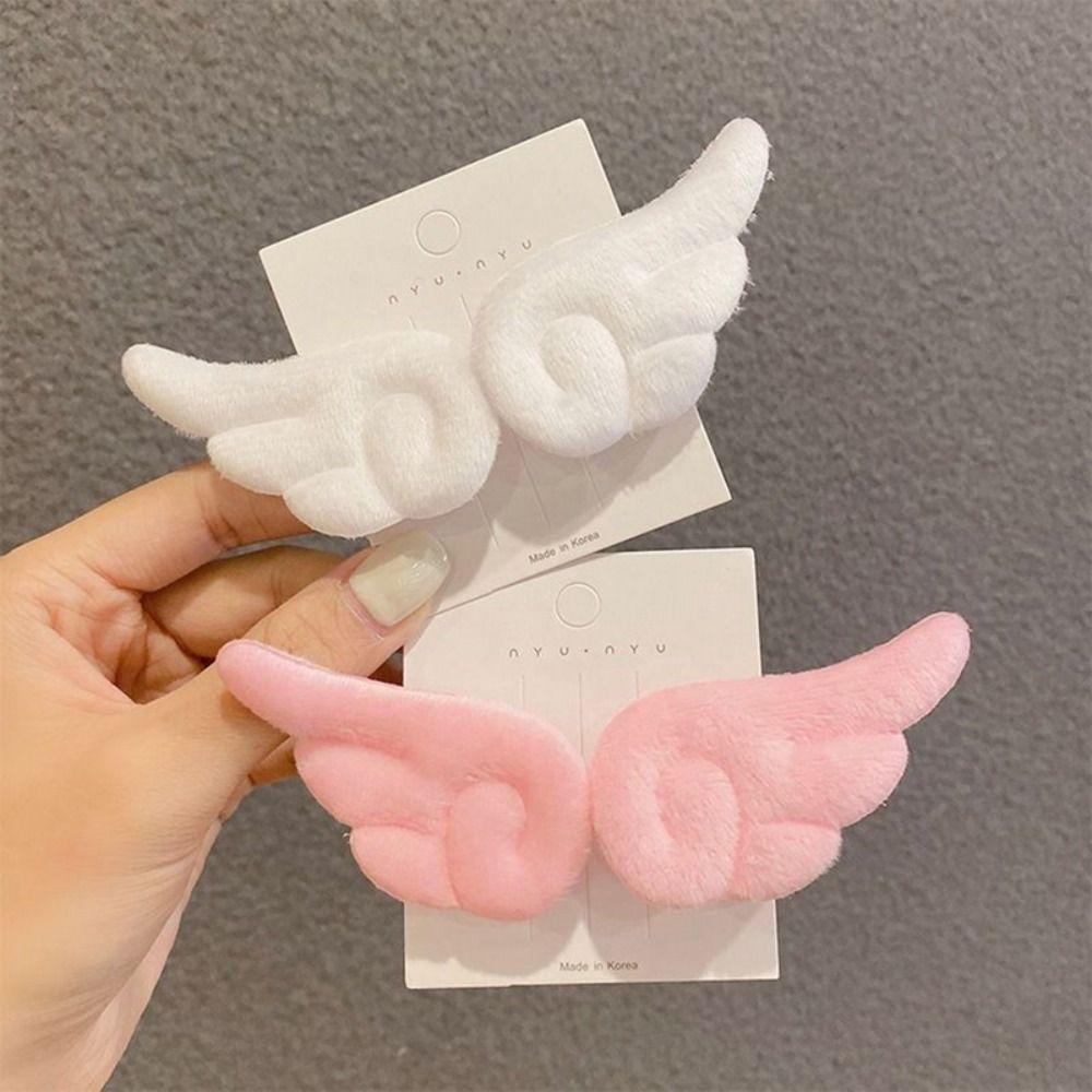 Angel Wing Plush Hair Clip Sweet Bangs Barrettes Headdress Cosplay Hairpin  Girls