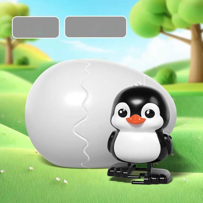Cartoon With Eggshell Cute Duckling Dinosaur Egg Shape Using Clockwork Power Can Walk Animal Doll Home Desktop Fun Decoration