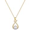 Necklace Earrings Set Light Luxury Full Diamond Cross Pearl Personality Temperament Banquet Earrings Item Group