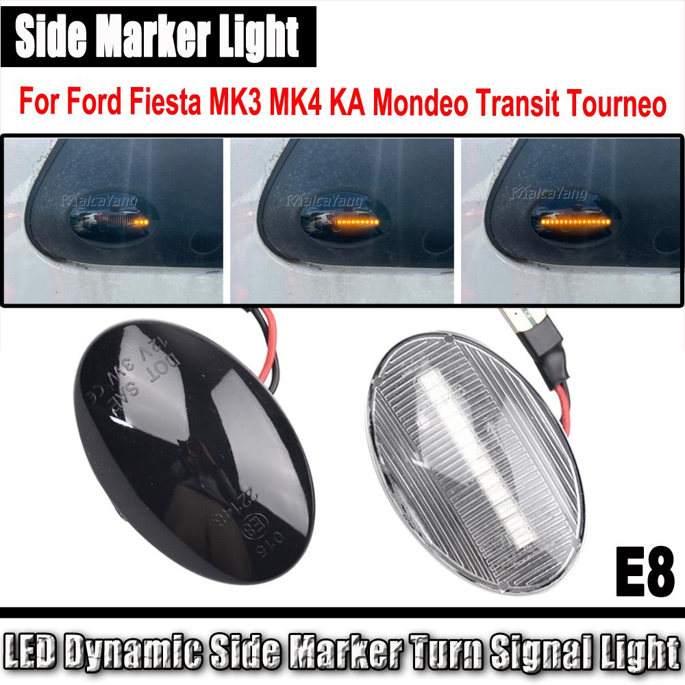 Für Ford Fiesta MK4 1995-2001 KA 1996-2008 Transit 1995 1996 1997 1998-2000 Seitenmarkierungsleuchte Laufender LED-Blinker Blinker