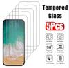 5Pcs Tempered Glass for iPhone 17 16 15 14 13 12 Pro Max Screen Protector for iPhone 12 13 Mini 14 Plus 14 Pro Glass