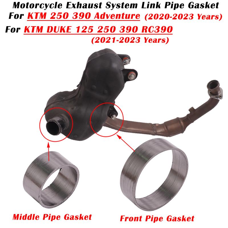 Slip On For KTM DUKE 125 250 390 Adventure 2020 2021 2022 2023 Motorcycle Exhaust Middle Link Pipe Gaskets Connecting Gasket