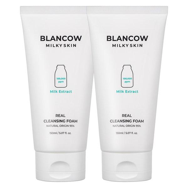 

Blanc Cow Milky Skin Real Milk Очищающая пенка, 2, 150мл Известная корейская косметика, популярные товары