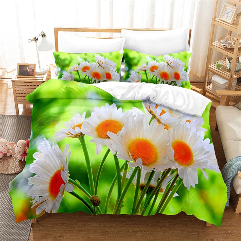 Daisy Butterfly Bedding Set Lovely Kid's Duvet Cover Boys, Quilt Cover Girls Room Gorgeous Bedding King/Queen Duvet Cover Set