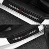 crpmy8 2025 Hot 4Pcs Carbon Fiber Leather Car Door Sill Anti Scratch Protector Sticker For Mercedes Benz B C E S Class A Class GLE CLA