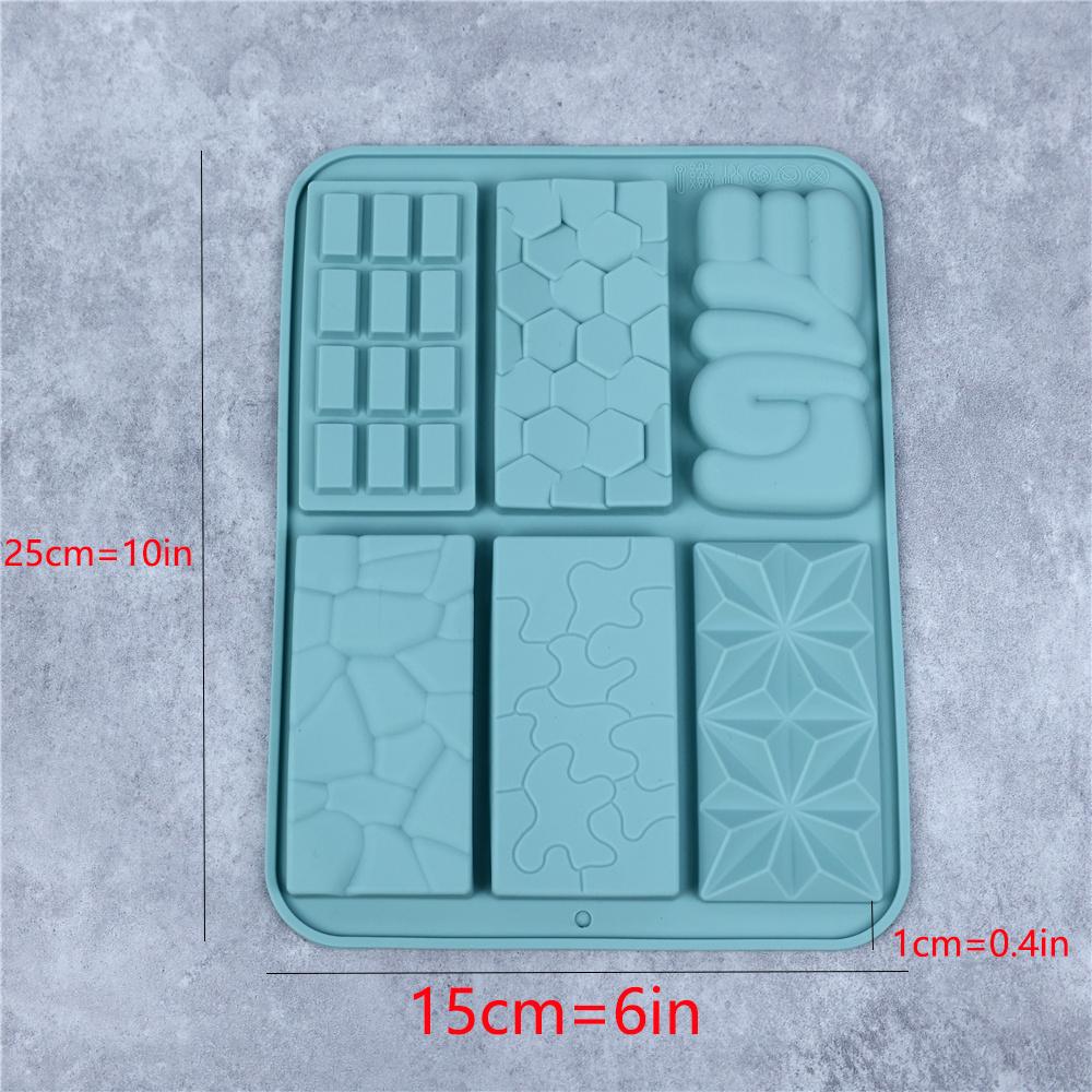 

6 в 1 силиконовая форма для шоколадного батончика, силиконовые формы для восковых расплавов, антипригарные формы для домашних протеиновых и энергетических батончиков Round