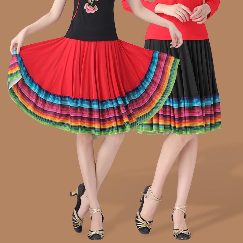 2026 Damen-Ballsaal-Tanzrock für Frauen mittleren Alters und Seniorinnen mit weitem Saum