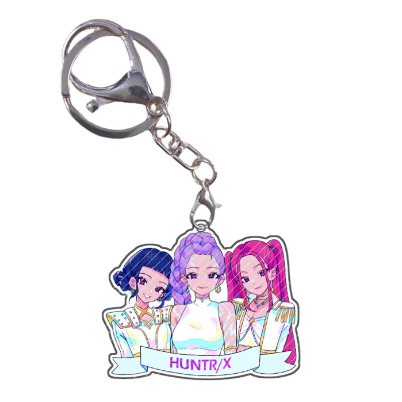 Acrylic Keychain KPop Demon Hunters Rumi Mira Zoey Jinu Baby Saja Celine Bobby Cartoon Anime Characters Gift Pendant Decoration