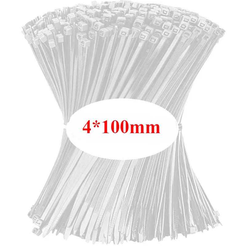 Large Quantities Wholesale 100/300/500/1000 Pcs Self Locking Nylon Cable Ties with Multiple Specifications of Plastic Cable Ties