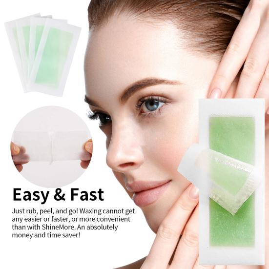 10Pcs Hair Removal Wax Strips Painless Beginner Friendly Disposable Men Women Body Facial Armpit Leg Bikini Hair Removal Wax Paper