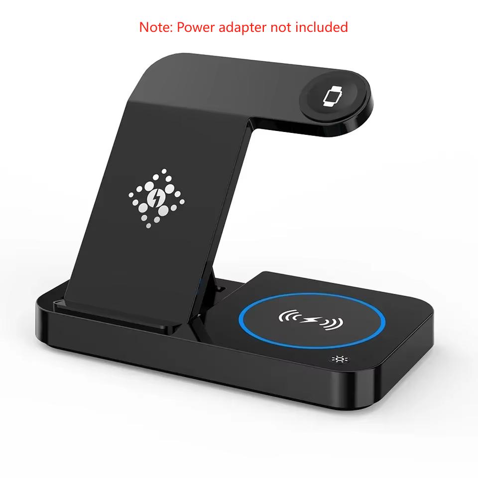 Fast 15w Portable 3 in 1 Wireless Charger Foldable 3 In1 Folding Stand PD Charging Station Dock for iPhone IWatch Earphone Watch
