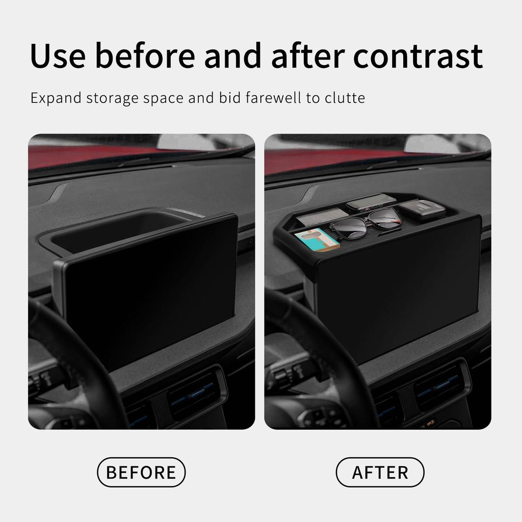 for Ford Maverick 2025 Car Storage Box Central Control Screen Rear Storage Case Interior Accessories Dashboard Storage Tray
